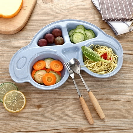 

npkgvia Dinnerware Sets Baby Toddler Divided Plates Durable Cartoon Dinner Plate Non Slip Kids Tray Kitchen Utensils