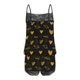 thumbnail image 4 of Valentine's Day Pajamas Set Women qolati Sexy Love Heart Print Camisole Lingerie 2 Piece Pjs Sets Comfy Cami Shorts Sets Sleepwear Lounge Sets, 4 of 5