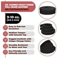 thumbnail image 2 of ELW 9-10 oz. 3.5-4mm Crazy Horse Full Grain Cowhide Genuine Leather Strap for Crafts  Size: 0.5"x40" 1.3x102cm  Blank Belts, DIY, Tooling, Jewelry, Wrapping, Straps, Heavy Duty  Black, 2 of 8