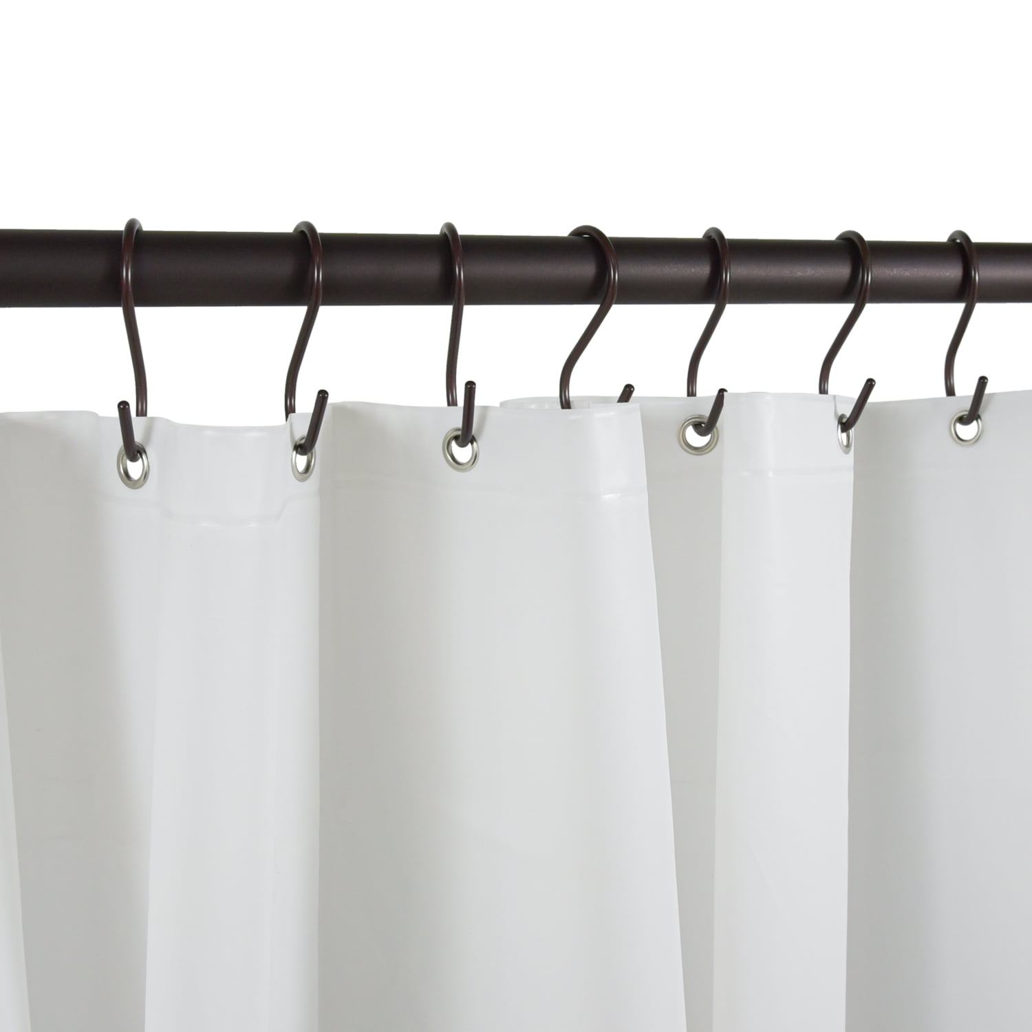 Mainstays Shower Curtain S-Hooks, Bronze, 12Piece/Set, 100% Iron