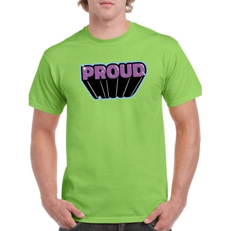 Proud Purple Banner T-Shirt Men -Smartprints Designs  Male 4X-Large