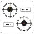 thumbnail image 3 of GOOHOCHY Metal Wall Clock Silent Non Ticking For Indoor Outdoor Use 1Set, 3 of 8