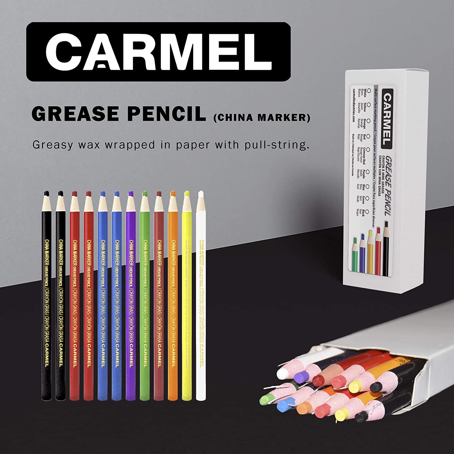 Peel Off Grease Pencil Green Carmel China Marker Wax Pencil for Marking