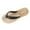 Black, variant on Imitation Straw Slippers for Women Flat Beach Flip Flops Shoes Comfortable Outdoor Footwear for Summer Travel Beige Size 7.5