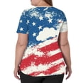 thumbnail image 4 of 250 Anniversary Womens Scrubs Top Short Sleeves National Flag Print Nurse Working Uniform 4th of July Patriotic Scrub Tops with Pockets, 4 of 5