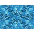 thumbnail image 1 of Ahgly Company Indoor Rectangle Patterned Blue Dress Blue Area Rugs, 2' x 5', 1 of 6