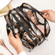 thumbnail image 3 of Bolsa de maquillaje impermeable transparente con separación en seco y húmedo de doble capa de Pvc, bolsa de natación, artículos de tocador, maquillaje de Fitness, novedad de 2022, 3 of 4
