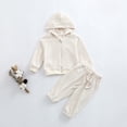 thumbnail image 4 of KYAIGUO Baby Infant Boys Girls Hooded Sweatshirt Tracksuit Set Newborn Full Zipper Sweatsuit Jogging Pants Set 2 Pieces Casual Sweatshirt Sweatpant for Spring Fall, 4 of 11
