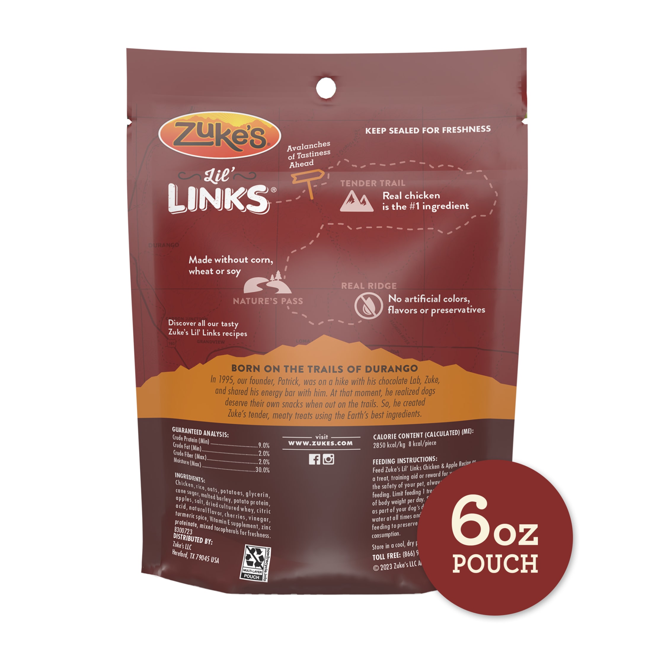 Zuke's Lil' Links Soft Dog Training Treats, Chicken & Apple photo 6