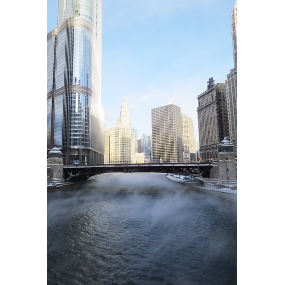 24x36 gallery poster, Chicago River