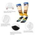 thumbnail image 6 of Lsque Sml Jeffy Printed Crew Socks Men's Women's LightWeight Thin Casual Calf Socks ,Knee High Socks,Cotton Socks, 6 of 9