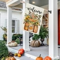 thumbnail image 2 of Fall Floral House Flag 28x40 Inch Double Sided Large Burlap Holiday Autumn Mason Jar Welcome Flag for Outside Yard Decoration CF1577-40, 2 of 6