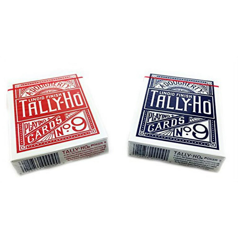 Tally-Ho Fan Back Design Playing Cards 12 Decks (6 Red, 6