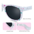 thumbnail image 7 of Nacuwa Baby Sunglasses Star Pattern Flexible and Unbreakable TPE Frame Plastic Lens, White, 7 of 7
