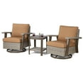 thumbnail image 6 of MeetLeisure Outdoor Wicker Swivel Rocker Chairs Sets of 2 and Side Table, Tan, 6 of 9