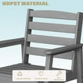 thumbnail image 4 of Outdoor Patio Dining Chair, All Weather HDPE Armchairs with 330LBS Load-Bearing and Imitation Wood Grain for Garden, Lawn and Yard, Gray, 4 of 6