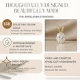 thumbnail image 5 of 14K Solid Yellow Gold Lab Grown Moissanite Oval Cut Solitaire Pendant | Double Loop Bail | 8x6mm 1.25 CTW | 16-18" Adjustable Cable Chain Necklace | Luxury Gift, Birthday, Anniversary, Mothers Day, 5 of 7
