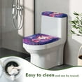 thumbnail image 4 of COEQINE Toilet Lid Dust Cover Set Fits Most Tanks & Lids, Elastic Bottom Breathable Machine Washable with a 2-Piece Toilet Cover Set, Axolotls Violet Mermaid Scales, 4 of 7
