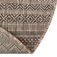 thumbnail image 6 of Unique Loom Outdoor Striped Collection Area Rug - Maia (5' 3" x 8' Oval Natural/Black), 6 of 9