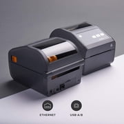 Zebra ZD421 300 dpi Direct Thermal Only Desktop Printer - Ethernet, Bluetooth and USB Connectivity, 4.27 Print Width, 4 IPS, Monochrome Barcode Label - ZD4A043-D01E00EZ,4 Feet USB PrinterCable