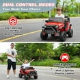 thumbnail image 2 of Farmdex 24V Ride on Toys, Battery Powered Ride on Cars with Remote Control, Electric Ride on Truck Car for Kids, 400W Power Cars Wheels w/ Bluetooth, Music, Seat Belts, Spring Suspension, Red, 2 of 11