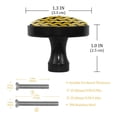thumbnail image 3 of 4 Pcs Black Yellow Geometric Knobs for Kitchen Cabinet Cupboard Dresser Bookcase Drawer Pulls Handles Round Home Decor, 3 of 5