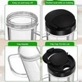 thumbnail image 4 of Tasse Haute 22 Oz avec Couvercle Rabattable pour Magic Bullet 250W MB1001 Mixers Mug, 4 of 5