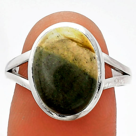 Natural Polygram Jasper 925 Sterling Silver Ring s.9 Jewelry R-1005 SDR230508