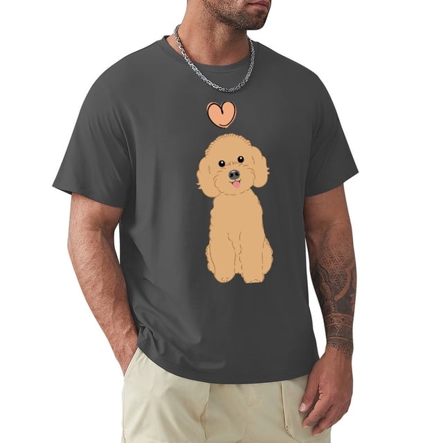 Camiseta LOVE Red Poochon Bichon Poodle camisetas gráficas camisetas para fanáticos de los deportes ropa vintage camisetas gráficas para hombres