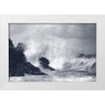 thumbnail image 1 of Murdock, Ramona 32x23 White Modern Wood Framed Museum Art Print Titled - Indigo Crashing Wave, 1 of 4