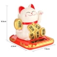 thumbnail image 5 of Gato chino de la suerte Riqueza agitando la mano Fortuna Bienvenida Artesanía (Blanco), 5 of 5