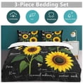 thumbnail image 3 of Sunshine Bees Floral Art Set Duvet Cover Themed Multicolor Polyester Bedding Set Duvet Cover for Queen Size, 3 of 6