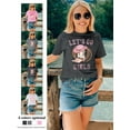 thumbnail image 5 of QAFOPEH Women Let's Go Girls Crew Neck Short Sleeve Bachelorette Party Tee Top, 5 of 7