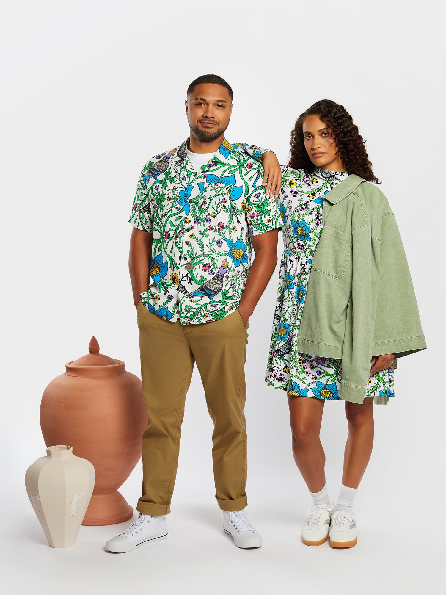 Roberto Lugo Women’s Pigeon Print Dress, Sizes S-2XL
