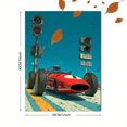 thumbnail image 3 of Retro Racing Car Canvas & Poster, Classic Car with Speed Trails Vibrant Motion Art, Home Wall Decor, 3 of 8