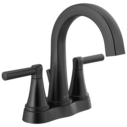 Delta 25891LF-BL Becker™ Two Handle Centerset Bathroom Faucet in Matte Black