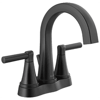 Delta 25891LF-BL Beckerâ„¢ Two Handle Centerset Bathroom Faucet in Matte Black