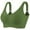 Green, variant on Racerback Sports Bralettes for Women Full Coverage Deep V Low Cut Bralettes Soft Love Patterns Wirefree Seamless Bras Wine XXXXXL