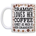 thumbnail image 2 of ThisWear Grandma Gifts Grammy Loves Coffee and Grandkids 11 ounce 2 Pack Coffee Mugs Coffee Bean, 2 of 4