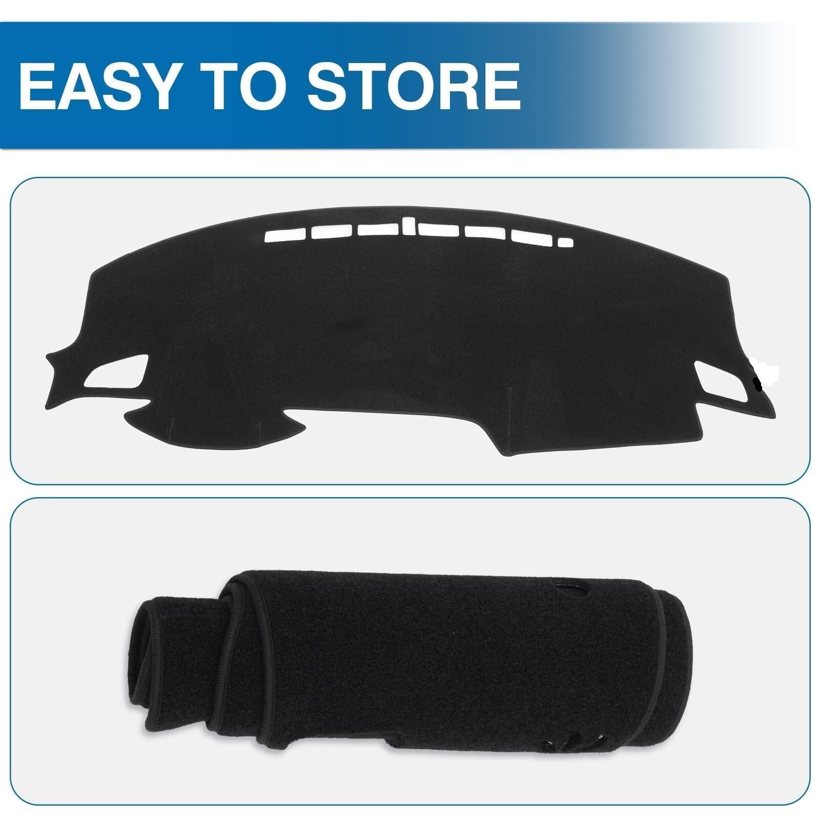 GUANGHUI Car Dash Cover Mat for Civic 2016-2018 2019 2020 2021 (Hatchback/Sedan/Coupe) Polyester Non-Slip Center Console Dash Cover Interior for Civic Accessories Sunshade Windshield Glare