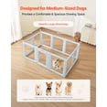 thumbnail image 5 of VEVOR Dog Whelping Box, 76x49x30 in Plastic Dog Whelping Pen for Large Sized Dogs,Waterproof Puppy Playpen with Transparent Windows & Door Lock,Easy to Clean,Durable Indoor Pet Dogs Cats Birth Kit, 5 of 9