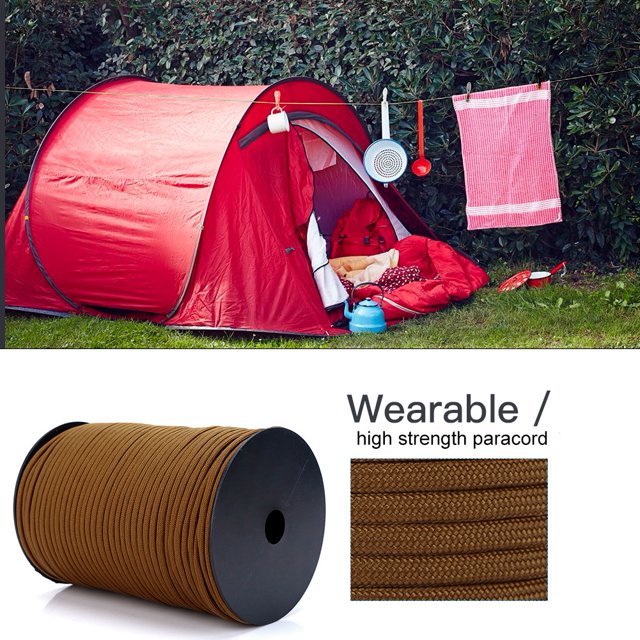 Paracord De 9 Hebras, Paracaídas De 7 Colores Resistente Al Desgaste Duradero Para Actividades Al Aire Libre Para Acampar
