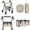 Beige Palm Tree, variant on FOR U DESIGNS Plum Blossom Moon Print Rollator Walker Accessories Set, Comfortable Walker Seat & Backrest Covers, Under Seat Large Capacity Storage Bag, Universal Fit