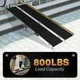thumbnail image 2 of Wheelchair Ramp 6FT,Portable Folding Aluminum with Load-Reducing Shoulder Strap,800lbs Capacity,Wheelchair Ramps for Home, Steps, Stairs, Doorways, 2 of 9