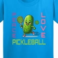 thumbnail image 4 of Inktastic Funny Peace Love Pickleball Youth T-Shirt, 4 of 5
