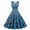 Blue, variant on ICHUANYI Women's Plus Stylish V-neck Sleeveless Vintage Print Party Cocktail Dresses Stretchy Dresses Spring Summer New Trending 2024