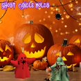 thumbnail image 3 of Paquete de 2 moldes para velas fantasma, moldes para velas fantasma 3D de Halloween, resina fantasma de silicona para manualidades de Halloween, velas de aromaterapia, jabón hecho a mano, cera JAMW Sencillez, 3 of 5