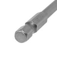 thumbnail image 4 of Unique Bargains 5 Pcs H4 (4mm) Ball End Screwdriver Bits, S2 Steel Magnetic 2.95 Inch Long Drill Bit w 1/4 Inch Hex Shank, 4 of 4