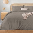 thumbnail image 1 of Juego de Funda para Edredon Duvet Dreamlab, Tamaño King Size, Color Arena, 3 Piezas, 1 of 9