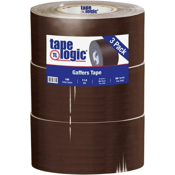 Tape Logic Gaffers Tape 11 Mil 3" x 60 yds. Brown 3/Case (T98818BR3PK)